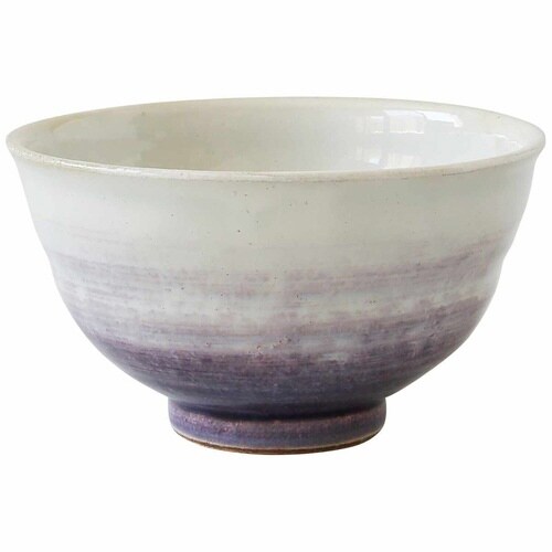 飯碗 11cm 裾濃 藍花 陶器 波佐見焼 藤色