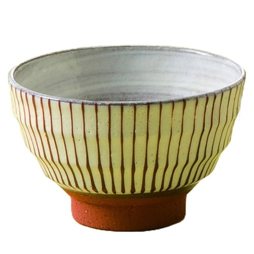 飯碗 11.5cm 十草 藍花 陶器 波佐見焼 赤