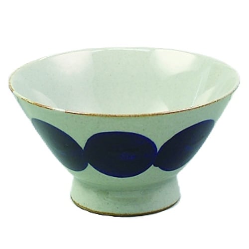 飯碗 丸紋 藍花 陶器 波佐見焼 青