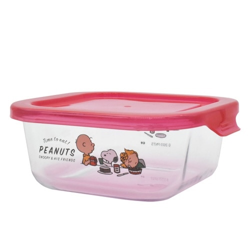 保存容器 550ml スヌーピー レッド