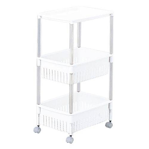 キッチンワゴン ルーチェワゴン 3段 ホワイト