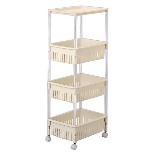 キッチンワゴン ルーチェワゴン 4段 ベージュ