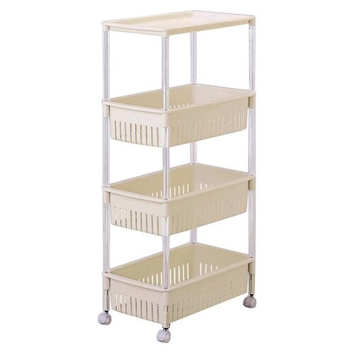 キッチンワゴン ルーチェワゴン 4段 ベージュ