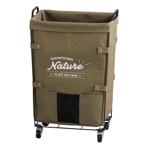 収納ボックス ナチュレル カート L グリーン