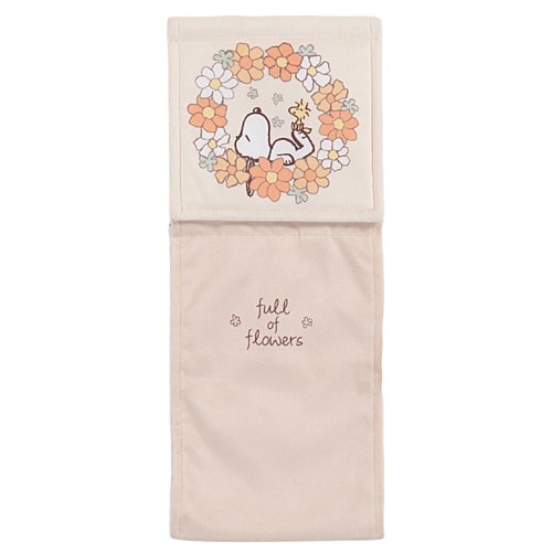 スヌーピー 花いっぱい オレンジ