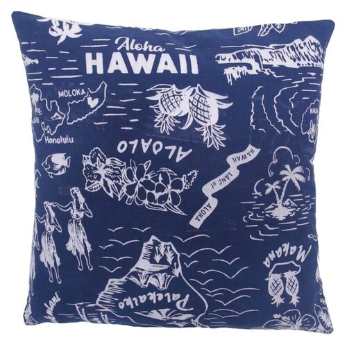 クッションカバー ヴィンテージアロハ ネイビー