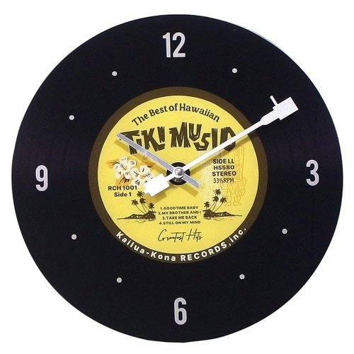 掛け時計 ガラスウォールクロック イエロー