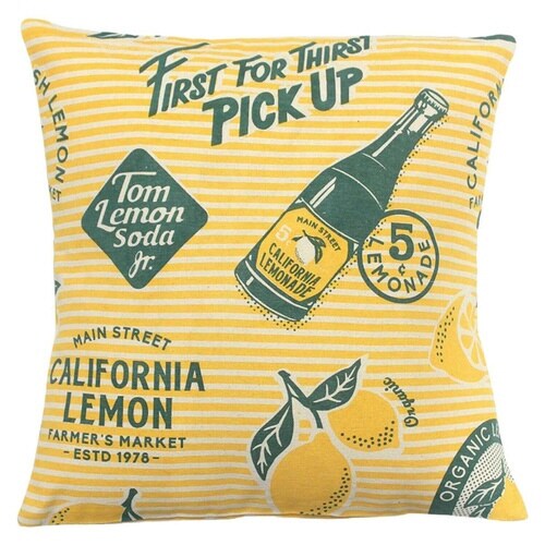 クッションカバー アメリカンレトロ レモン