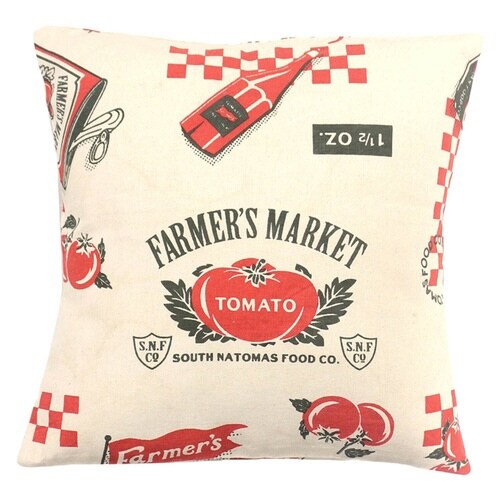 クッションカバー アメリカンレトロ トマト