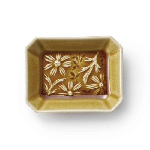 プレート 9cm 角小皿 マーガリート 陶器 飴