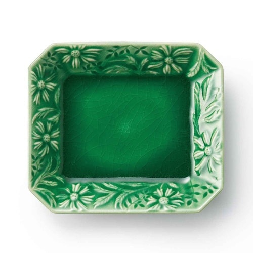プレート 16cm 角皿 マーガリート 陶器 緑