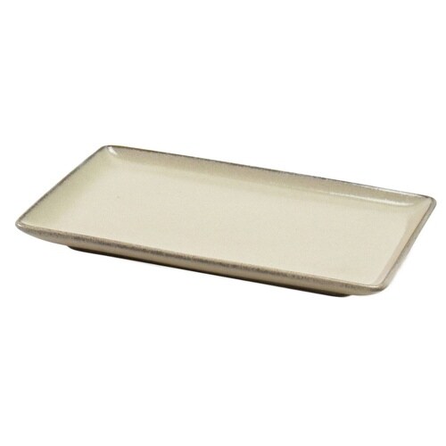 角皿 21cm ナチュラルカラー 磁器 グレー