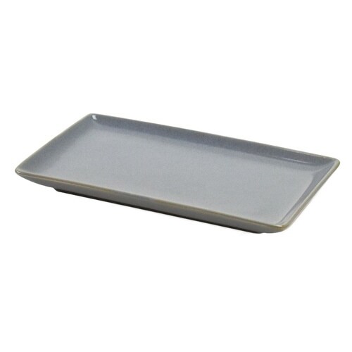 角皿 21cm ナチュラルカラー 磁器 アッシュ