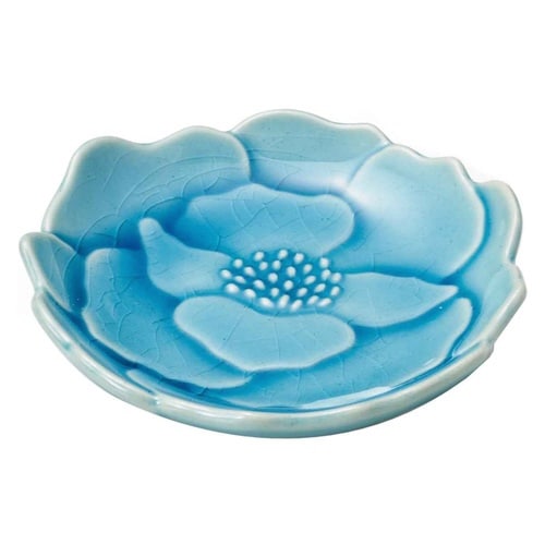 豆皿 ボタン 7cm 形 陶器 瀬戸焼 あさぎ