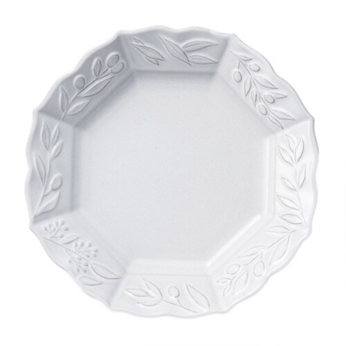 プレート 17cm M オリーヴ 陶器 瀬戸焼 白