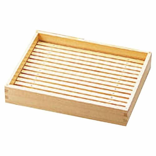 しゃぶしゃぶバット 大 目皿付き 木製 白木