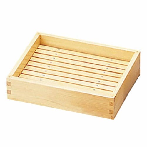 しゃぶしゃぶバット 小 目皿付き 木製 白木