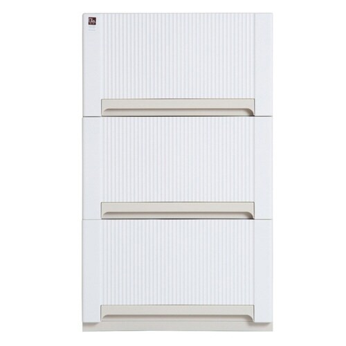 収納ケース オーラ 50 深型 3段 ホワイト