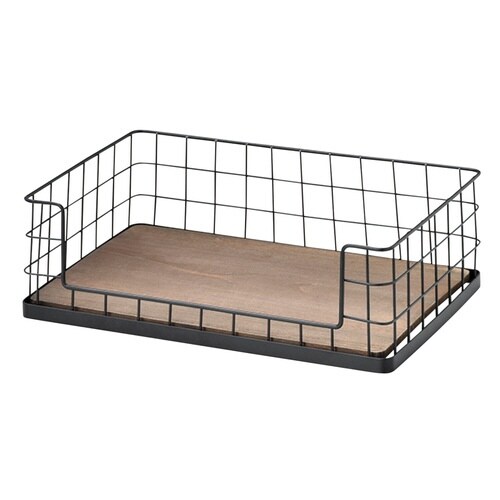 バスケット スタッキングワイヤー収納 浅型