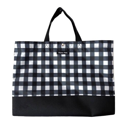 キッズ レッスンバッグ 通園 ギンガムブラック