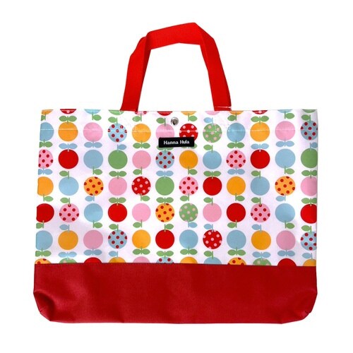 キッズ レッスンバッグ 通園 ホワイトミニリンゴ