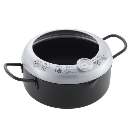 天ぷら鍋 20cm IH対応 温度計付き 鉄製