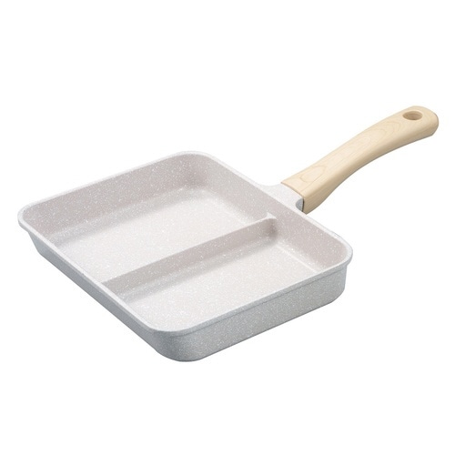 フライパン 仕切り付き IH対応 グレーマーブル