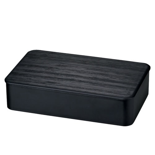 弁当箱 1000ml 一段ランチ 黒木目