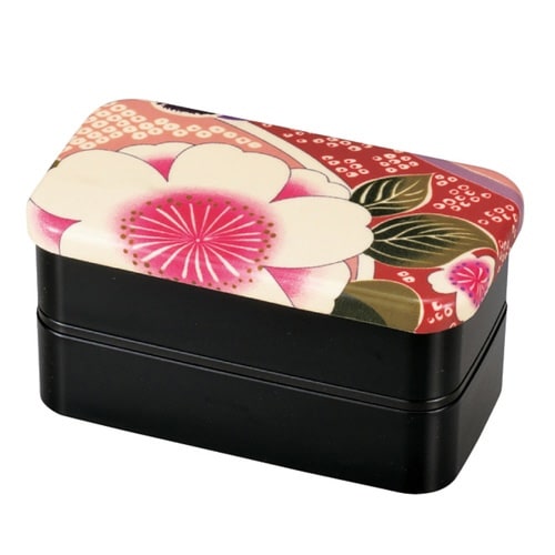 弁当箱 2段 700ml 布貼長角二段弁当