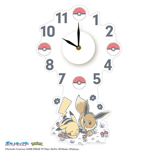 掛け時計 ピカチュウ×イーブイ