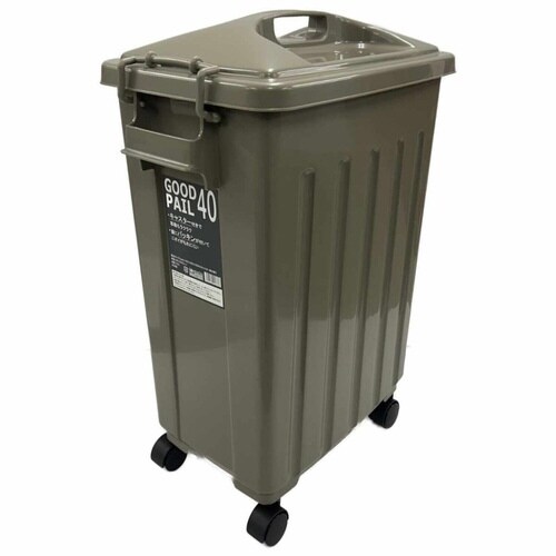 ゴミ箱 40L 屋外兼用 ふた付き ブラウン