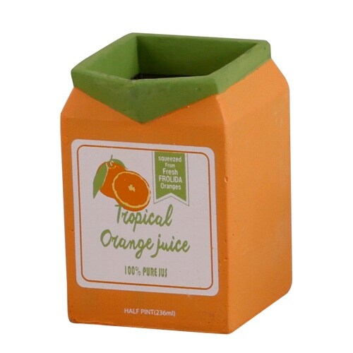 フラワーポット ジュースパックポット オレンジ