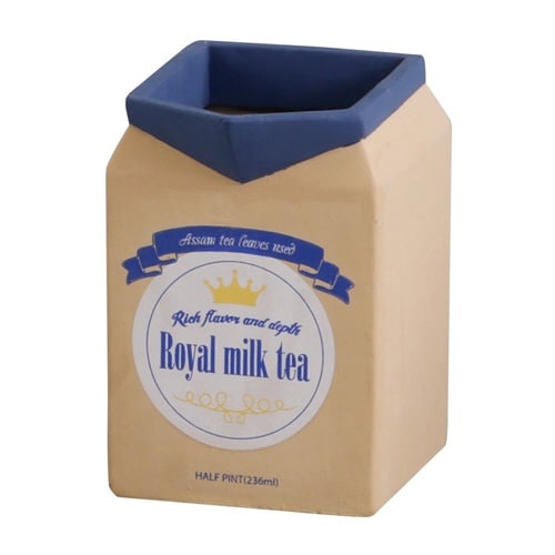 フラワーポット ジュースパックポット ベージュ