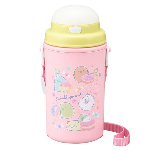 水筒 450ml ストロー付き水筒 保冷タイプ