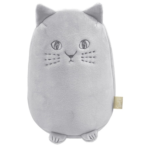 クッション にゃふにゃふ 高反発ぬいぐるみ グレー