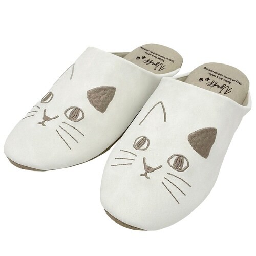 スリッパ にゃふにゃふ アイボリー