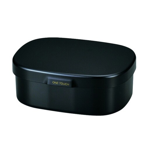 お弁当箱 さっと洗えるお弁当箱 M 1段 ブラック