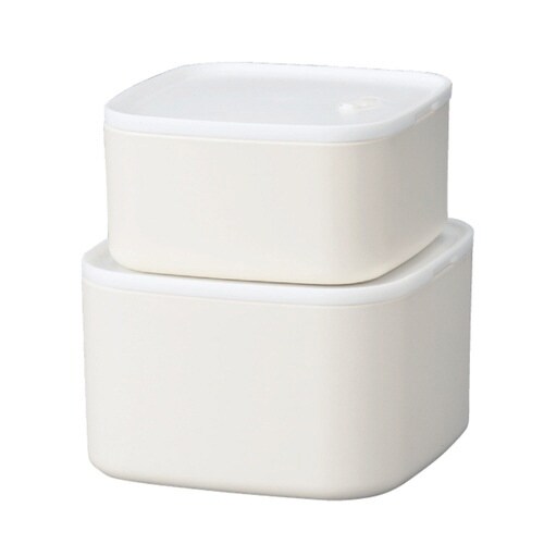 保存容器 さっと洗える保存容器 角 ホワイト