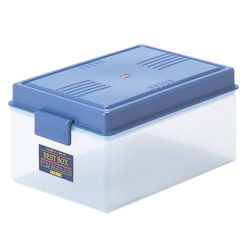 収納ボックス ベストボックス A4 蓋付き ブルー