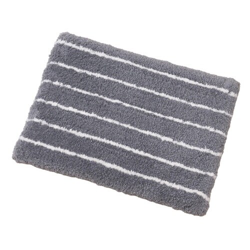 バスマット ハピネスライン 45×60cm グレー