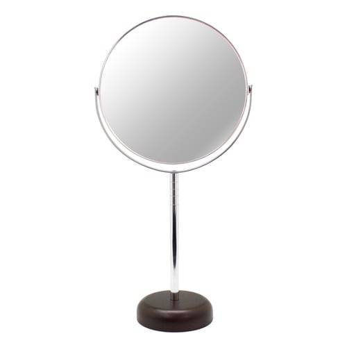 スタンドミラー 片面拡大鏡 7倍率 ブラウン