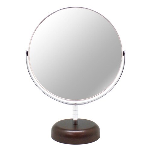 スタンドミラー 片面拡大鏡 7倍率 ブラウン