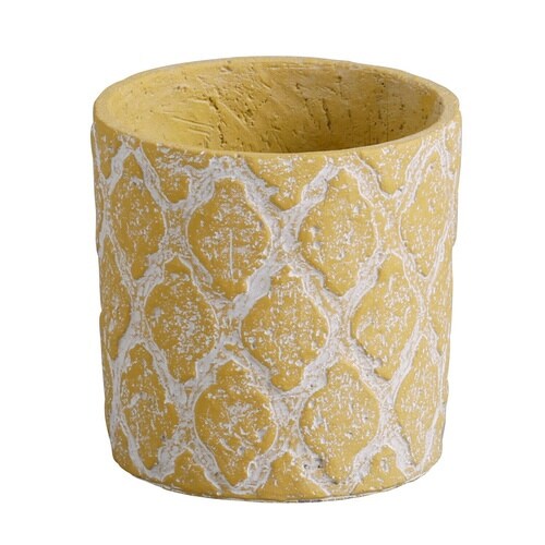 植木鉢 コーシェリ ラウンドポット L イエロー