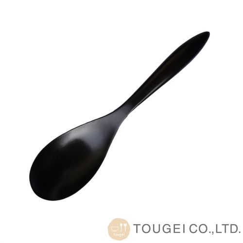 レンゲ 16cm 木製 漆塗り 黒漆 朱漆 黒漆