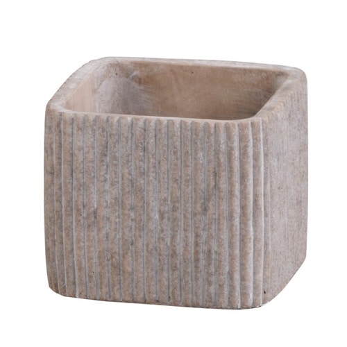 植木鉢 チルダ スクエアポット S ブラウン