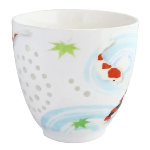 湯呑み 200ml いろあかり 磁器 錦鯉