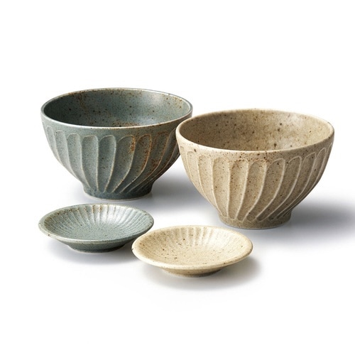 飯碗 豆皿 ペアセット グラッテ 磁器 美濃焼