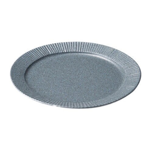 プレート 24cm コンティ 磁器 美濃焼 グレー