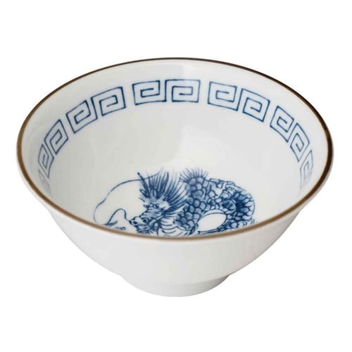 ボウル 300ml レトロ中華 磁器 青