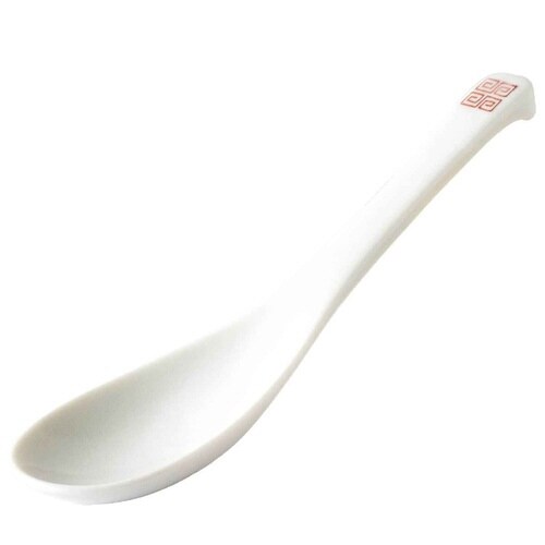 レンゲ 16cm レトロ中華 ナルト 磁器 赤